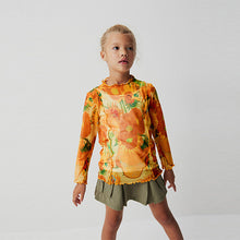 Load image into Gallery viewer, Vincent Van Gogh Yellow Sunflower APOH Long Sleeve Mesh Top (3-12yrs)
