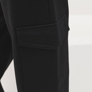 Black Ponte Utility Cargo Trousers