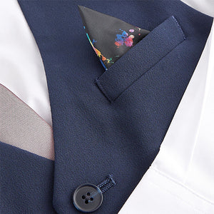 Navy Blue Waistcoat Set (3-12yrs)