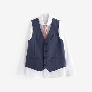 Navy Blue Waistcoat Set (3-12yrs)