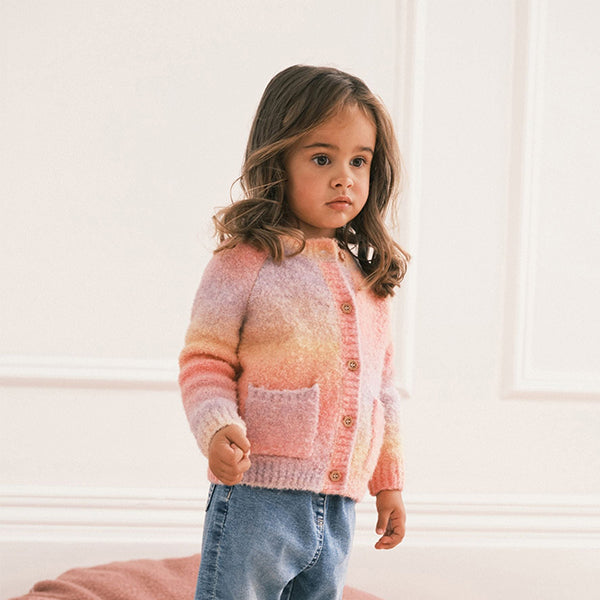 Pink Bobble Cardigan (3mths-5-6yrs)