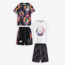 Load image into Gallery viewer, Black/White XBOX 2 Pack 100% Cotton Short Pyjamas
