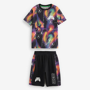 Black/White XBOX 2 Pack 100% Cotton Short Pyjamas