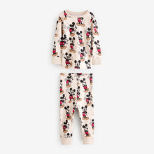 Load image into Gallery viewer, Blue/Ecru Mickey Mouse Snuggle Pyjamas 3 Pack (12mths-7yrs)
