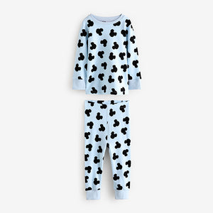 Blue/Ecru Mickey Mouse Snuggle Pyjamas 3 Pack (12mths-7yrs)