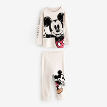 Load image into Gallery viewer, Blue/Ecru Mickey Mouse Snuggle Pyjamas 3 Pack (12mths-7yrs)
