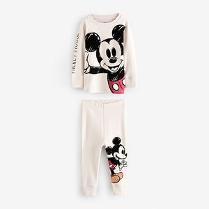 Blue/Ecru Mickey Mouse Snuggle Pyjamas 3 Pack (12mths-7yrs)