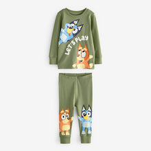 Load image into Gallery viewer, Khaki/Cream Bluey Snuggle Pyjamas 2 Pack
