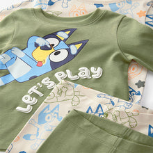 Load image into Gallery viewer, Khaki/Cream Bluey Snuggle Pyjamas 2 Pack
