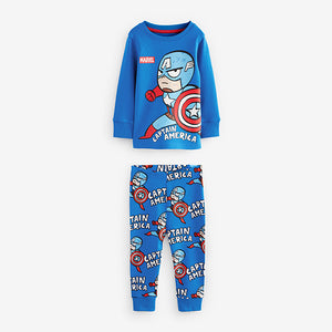 Marvel Red/Green/Blue Snuggle Pyjamas 3 Pack (9mths-6yrs)