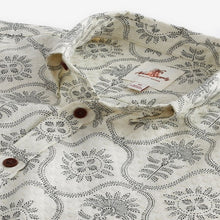 Load image into Gallery viewer, White 100% Cotton Printed Short Sleeve Oxford Shirt
