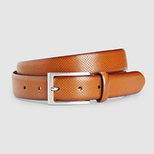 Load image into Gallery viewer, Tan Brown Perforated Leather Belt
