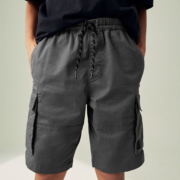 Charcoal Grey Single Cargo Shorts (3-12yrs)