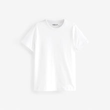 Load image into Gallery viewer, White Essential Pure Cotton Short Sleeve Crew Neck T-Shirt

