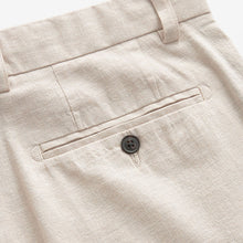 Load image into Gallery viewer, Stone Linen Cotton Chino Shorts with Belt Included
