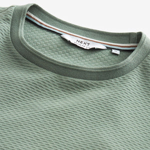 Green Textured T-Shirt