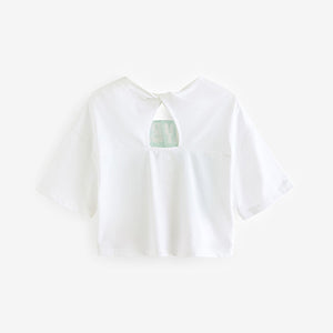 White Summer Beach Graphic T-Shirt