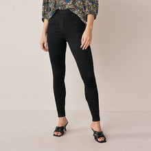 Load image into Gallery viewer, Black Super Stretch Soft Sculpt Pull-On Denim Leggings
