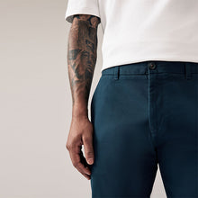 Load image into Gallery viewer, Dark Blue Stretch Chinos Trousers Slim Fit
