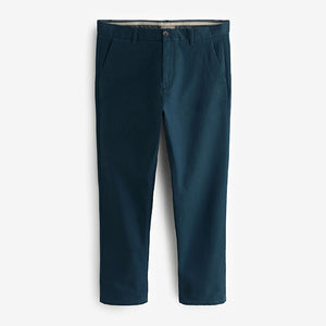 Dark Blue Stretch Chinos Trousers Slim Fit