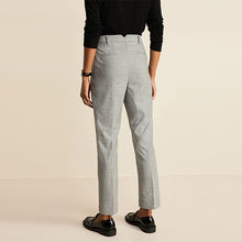 Load image into Gallery viewer, Black/White Check Tailored Check Slim Leg Trousers
