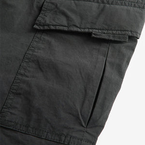 Black Regular Tapered Fit Stretch Utility Cargo Trousers