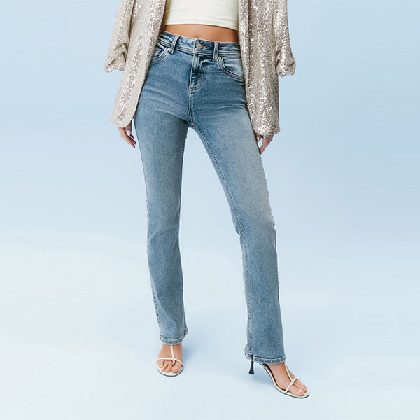 Mid Blue Supersoft Bootcut Jeans
