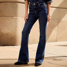 Load image into Gallery viewer, Dark Blue Supersoft Flare Jeans
