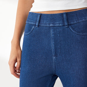 Dark Blue Jersey Denim Leggings