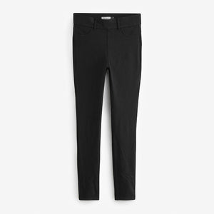 Black Jersey Denim Leggings