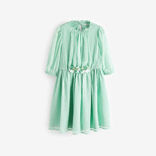 Load image into Gallery viewer, Mint Green Chiffon Corsage Dress (3-11yrs)
