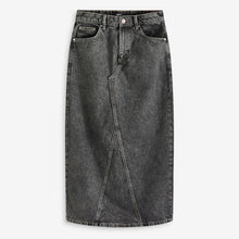Load image into Gallery viewer, Grey Maxi Denim 100% Cotton Skirt
