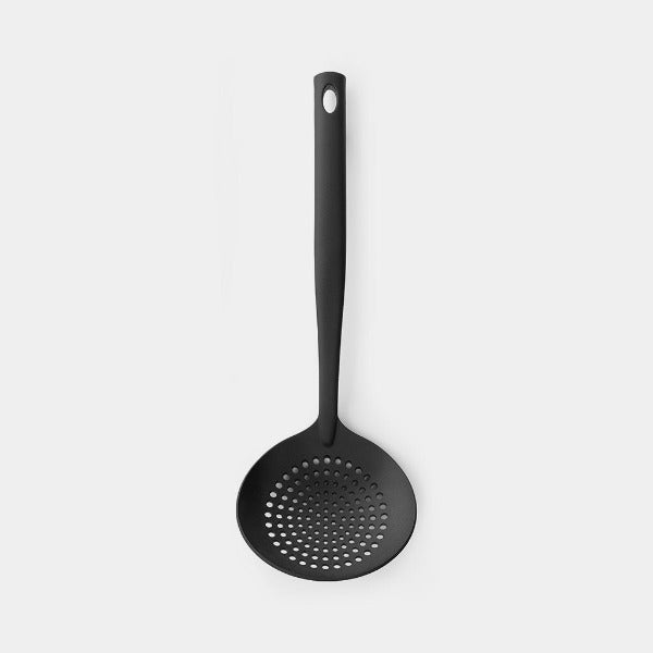 Brabantia Skimmer/Strainer Spoon, Non-stick Black Line