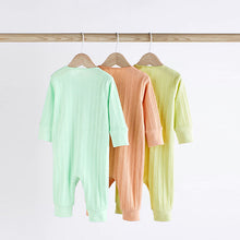 Load image into Gallery viewer, Bright Baby Footless 2 Way Zip Sleepsuits 3 Pack (0mths-1.5-2yrs)
