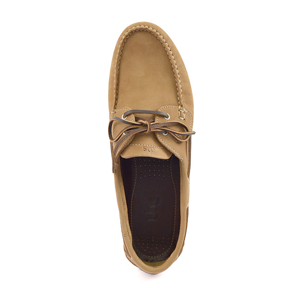 Load image into Gallery viewer, Men's Boat Shoes Brown Nubuck Leather