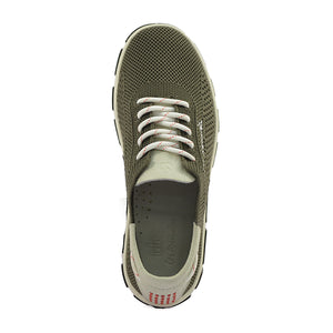 Women's tennis recycled textile khaki