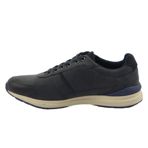 Men's Comfort Sneakers Navy Leather