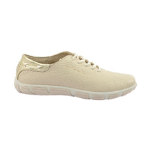 Load image into Gallery viewer, Women&#39;s Comfort Beige Leather Sneakers
