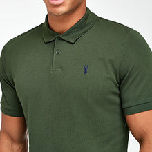Load image into Gallery viewer, Dark Khaki Green Pique Polo Shirt
