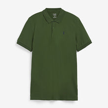 Load image into Gallery viewer, Dark Khaki Green Pique Polo Shirt
