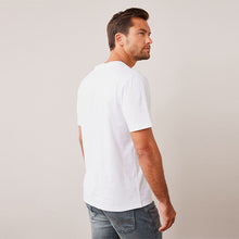 Load image into Gallery viewer, White Regular Fit Essential 100% Cotton Crew Neck T-Shirt
