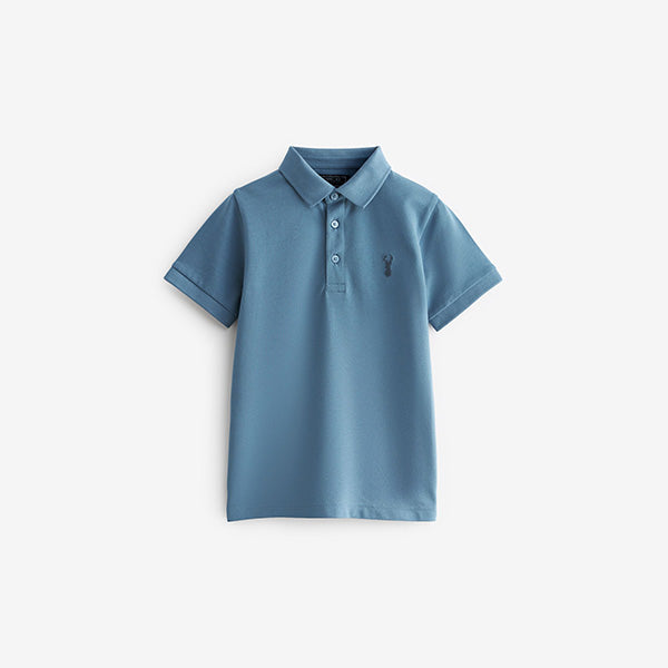 Blue Mid Short Sleeve Polo Shirt