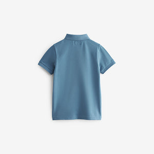 Blue Mid Short Sleeve Polo Shirt