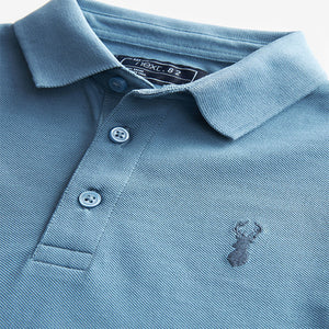 Blue Mid Short Sleeve Polo Shirt