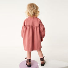 Load image into Gallery viewer, Pink Rainbow Pocket Cotton Shirt Dress (3mths-6yrs)
