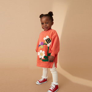 Red Jumper Dress & Leggings Set (3mths-5-6yrs)