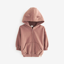 Load image into Gallery viewer, Brown Zip Through Hoodie (3mths-5yrs)
