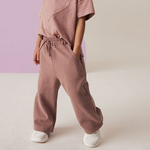 Load image into Gallery viewer, Brown Wide Leg Joggers (3mths-5yrs)
