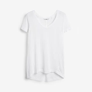 White Slouch V-Neck T-Shirt