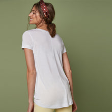 Load image into Gallery viewer, White Slouch V-Neck T-Shirt
